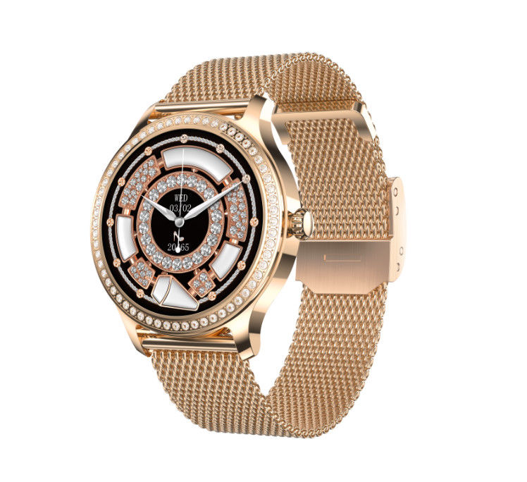Diamond Embedded Female Smart Watch Fashion Multi Function Sports