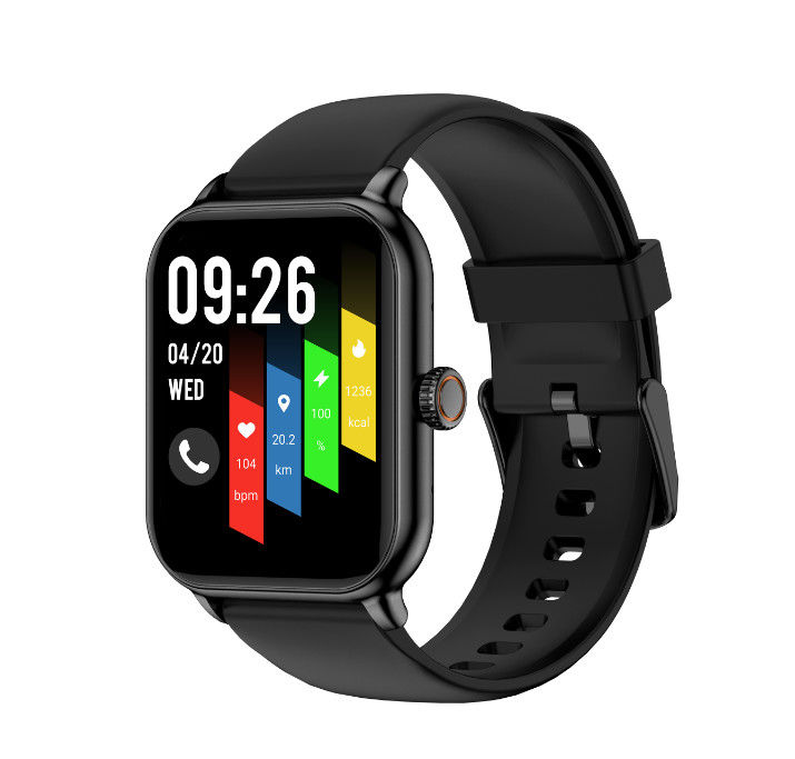 Stress Monitor 1.83'' High Definition Smart Watch Silicone Strap 22mm For Men